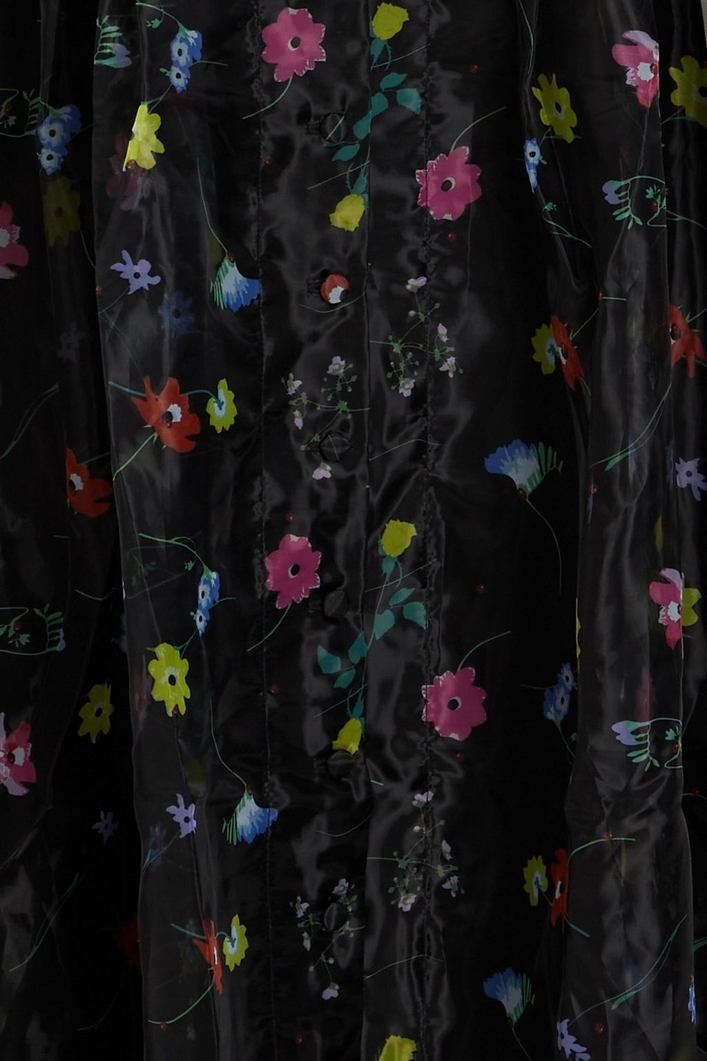 OLIVIA RUBIN Peony flared floral-print organza midi dress