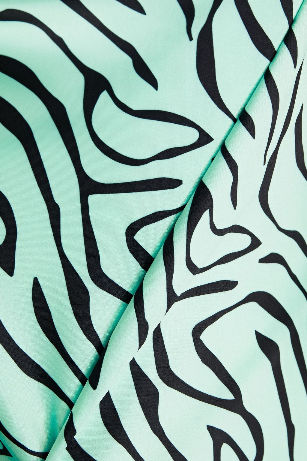 OLIVIA RUBIN Lia draped zebra-print satin midi slip dress
