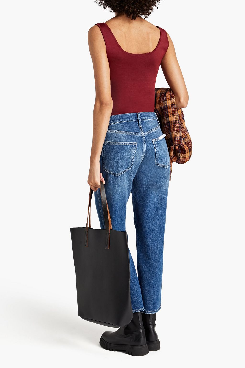 FRAME Le Original cropped high-rise straight-leg jeans
