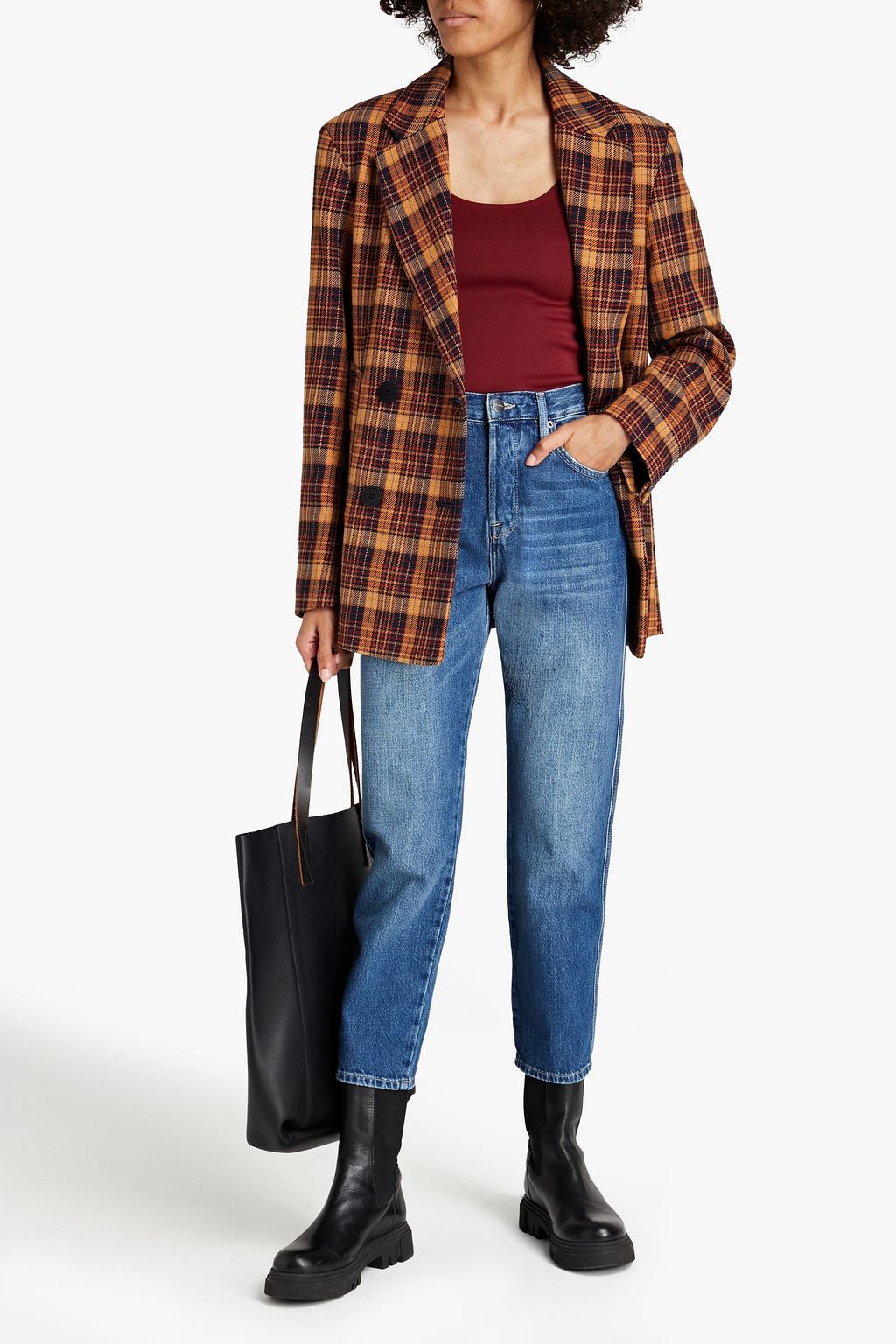 FRAME Le Original cropped high-rise straight-leg jeans