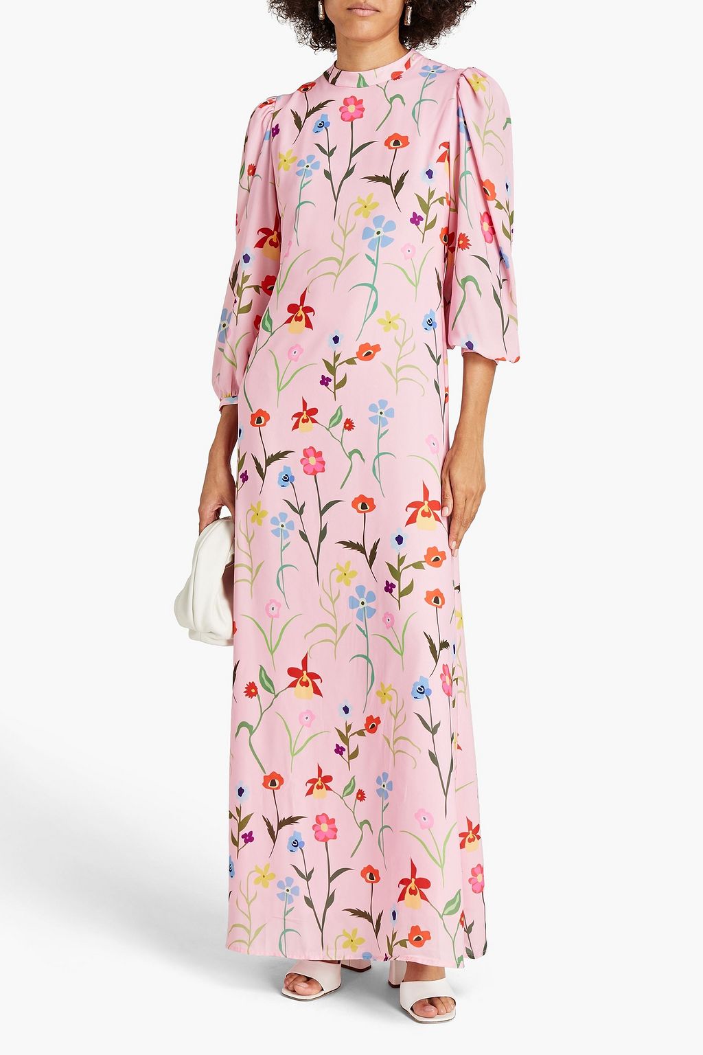 OLIVIA RUBIN Elizabeth floral-print crepe maxi dress