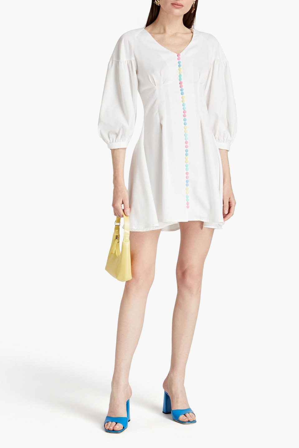 Olivia Rubin Twill Mini Dress In White
