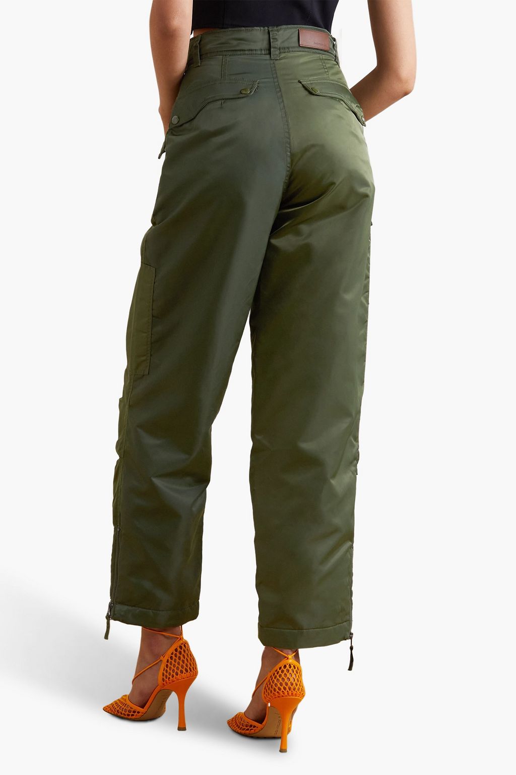ANDERSSON BELL Kaia zweifarbige Cargohose aus wattiertem Shell