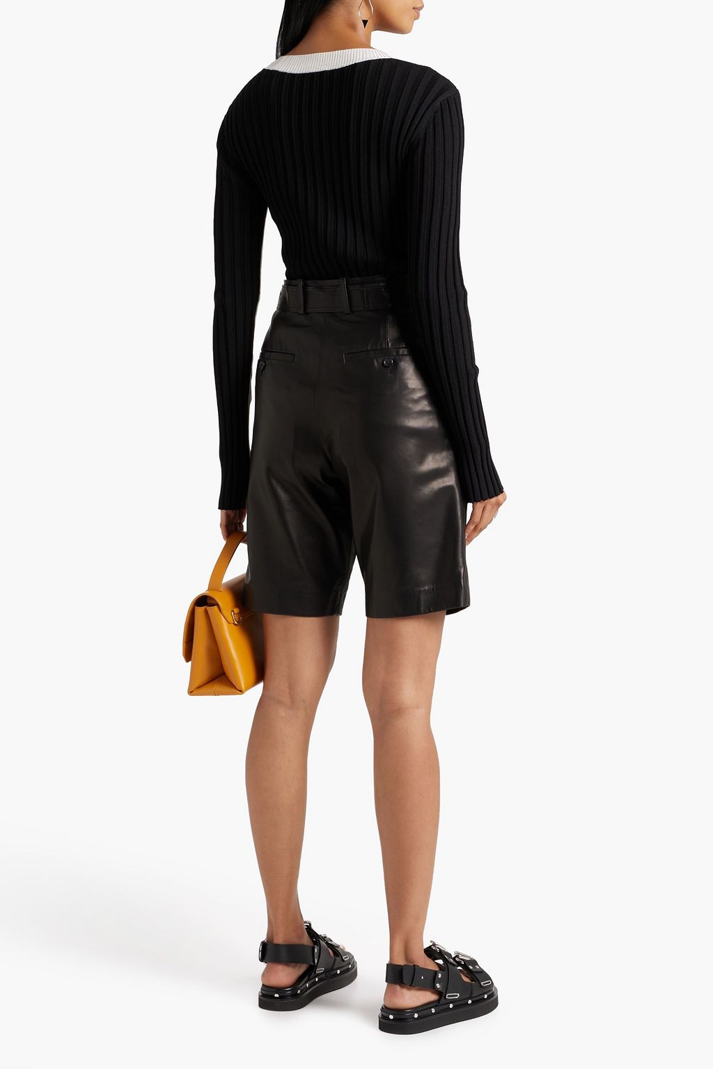 JOSEPH Color-block ribbed-knit sweater