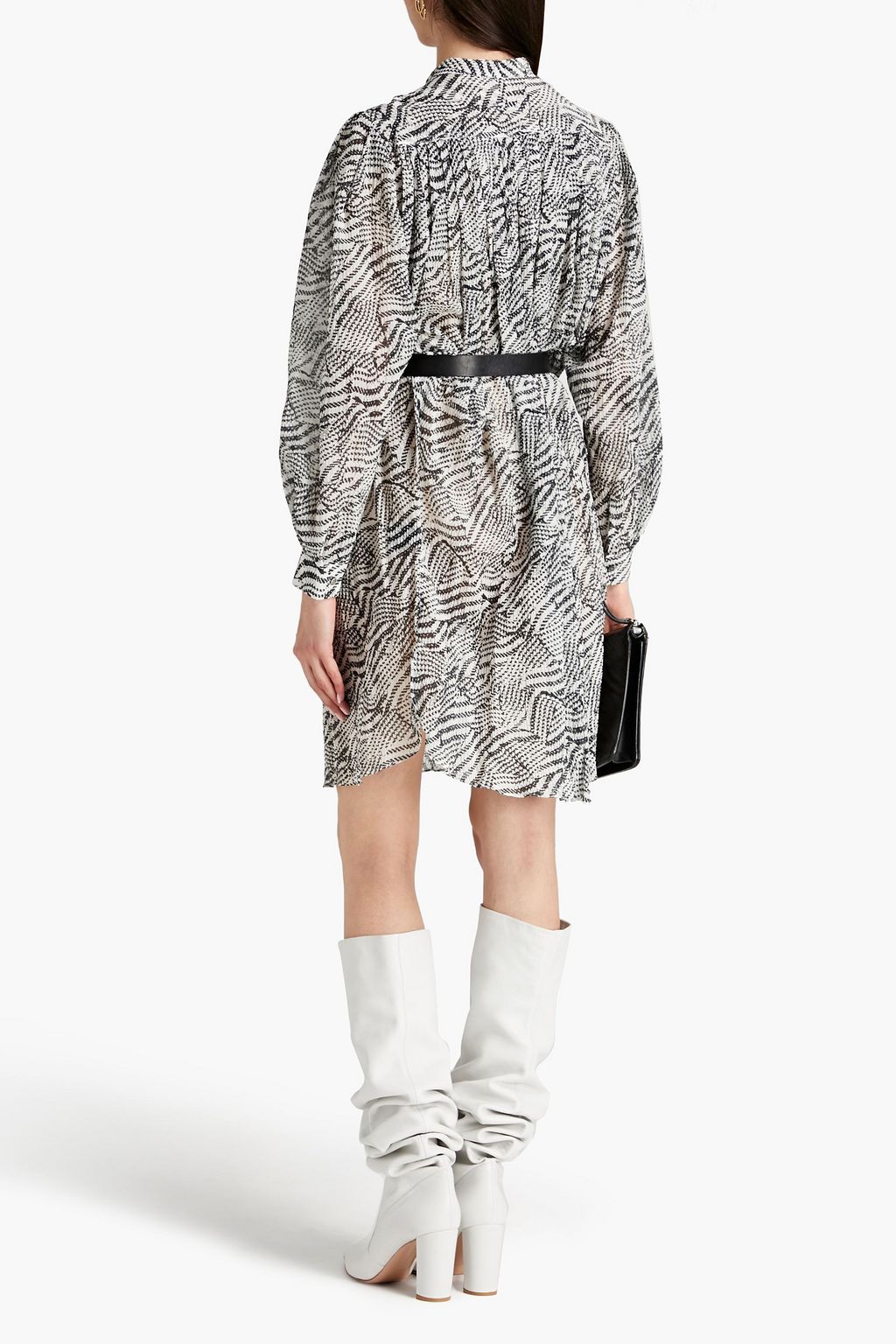 ISABEL MARANT Erika printed cotton and silk-blend gauze mini dress