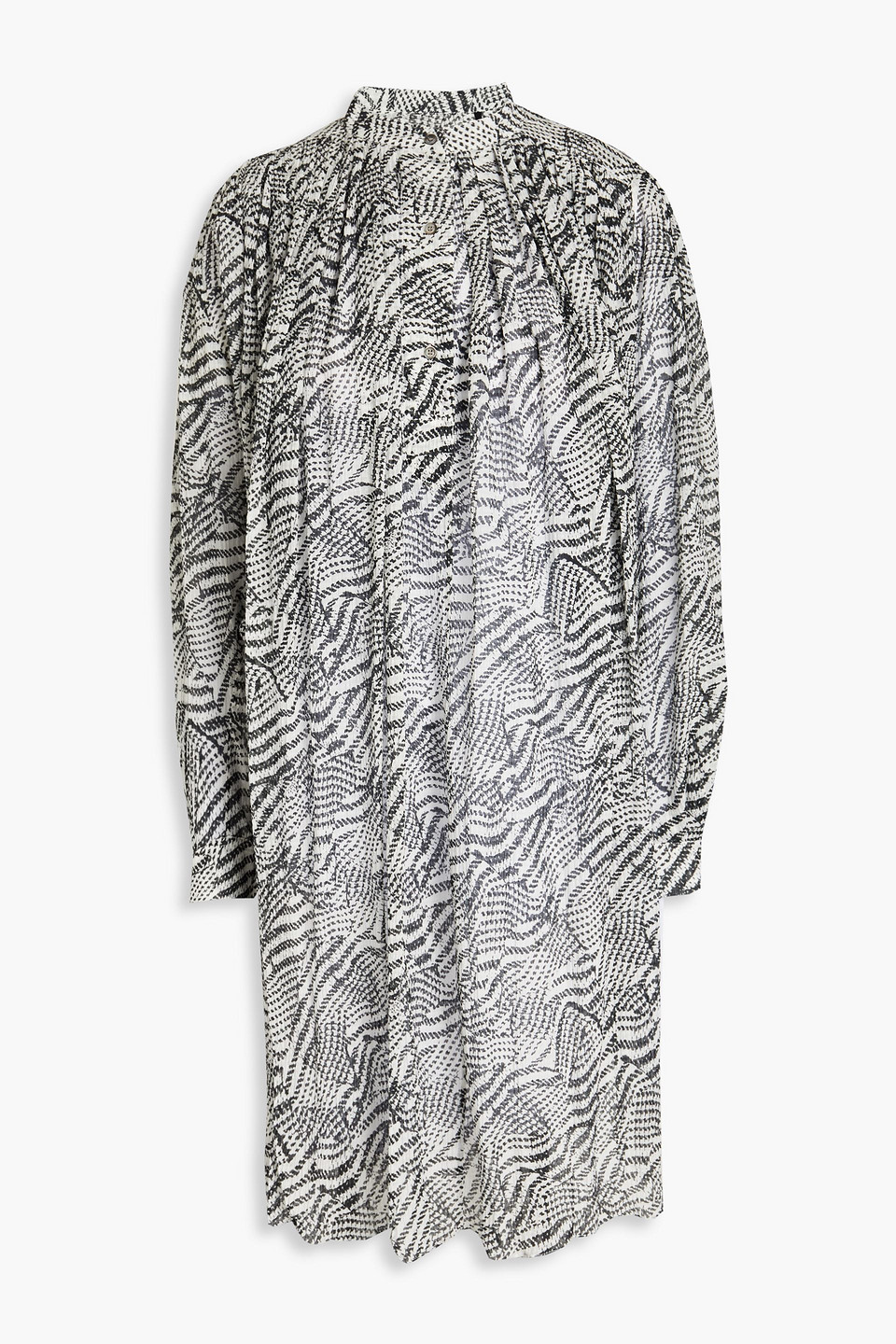 ISABEL MARANT ERIKA PRINTED COTTON AND SILK-BLEND GAUZE MINI DRESS 