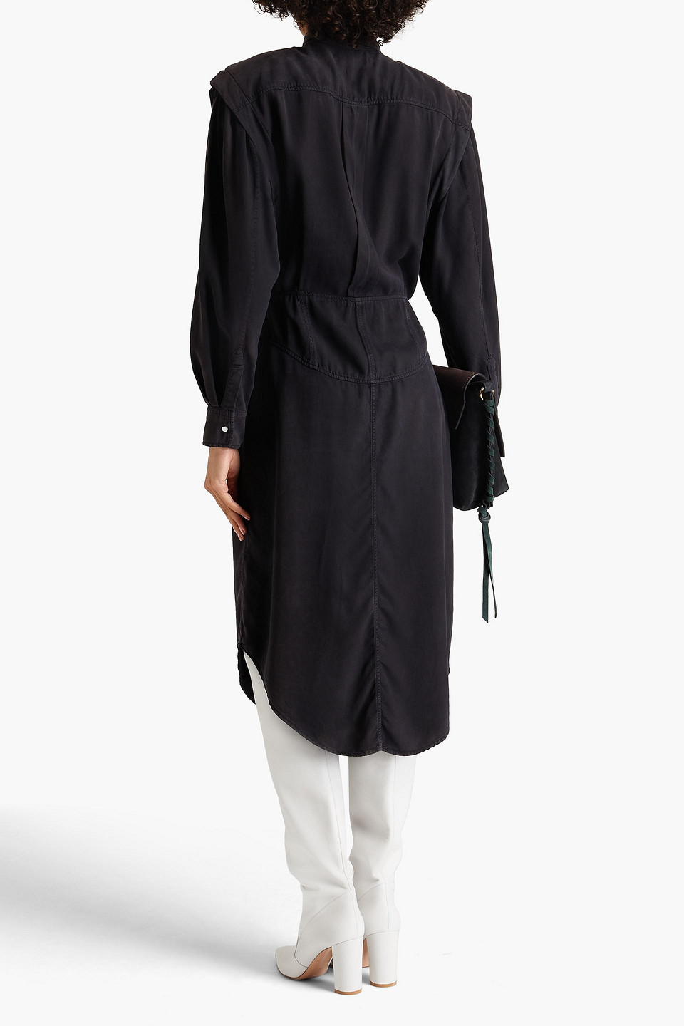 ISABEL MARANT NAVEEN LYOCELL-TWILL MIDI SHIRT DRESS