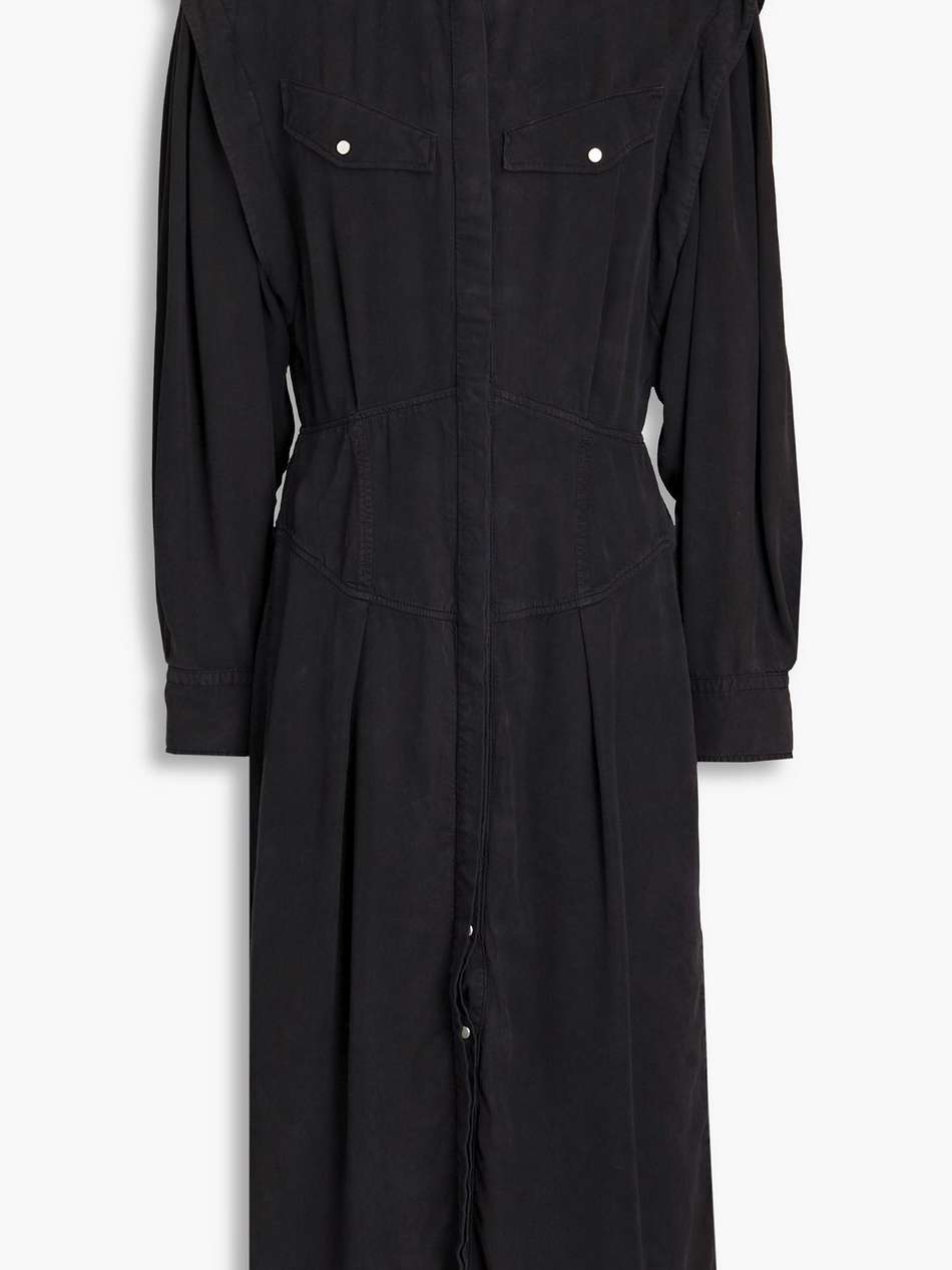 naveen lyocell-twill midi shirt dress