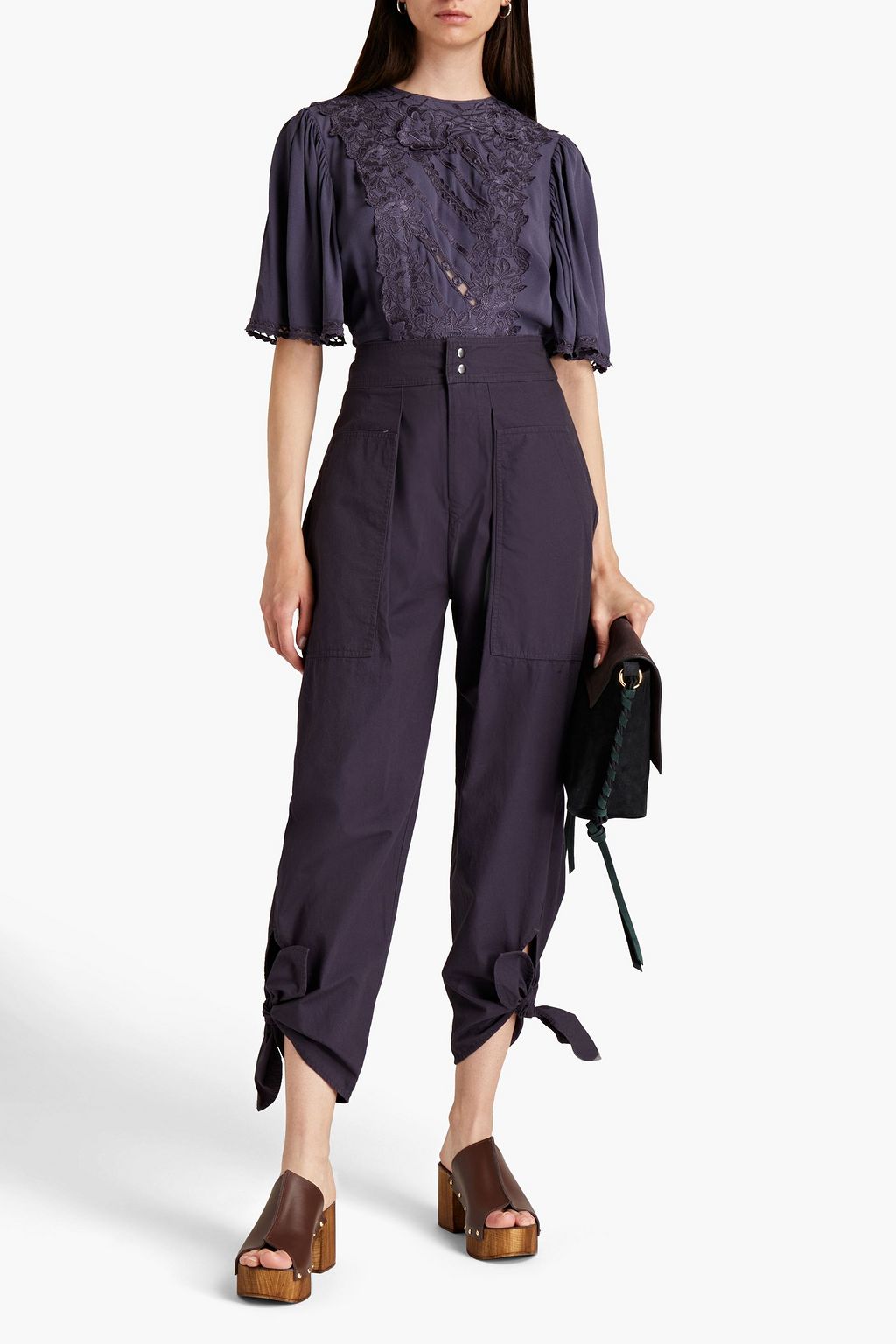 ISABEL MARANT Lapao embroidered crepe top