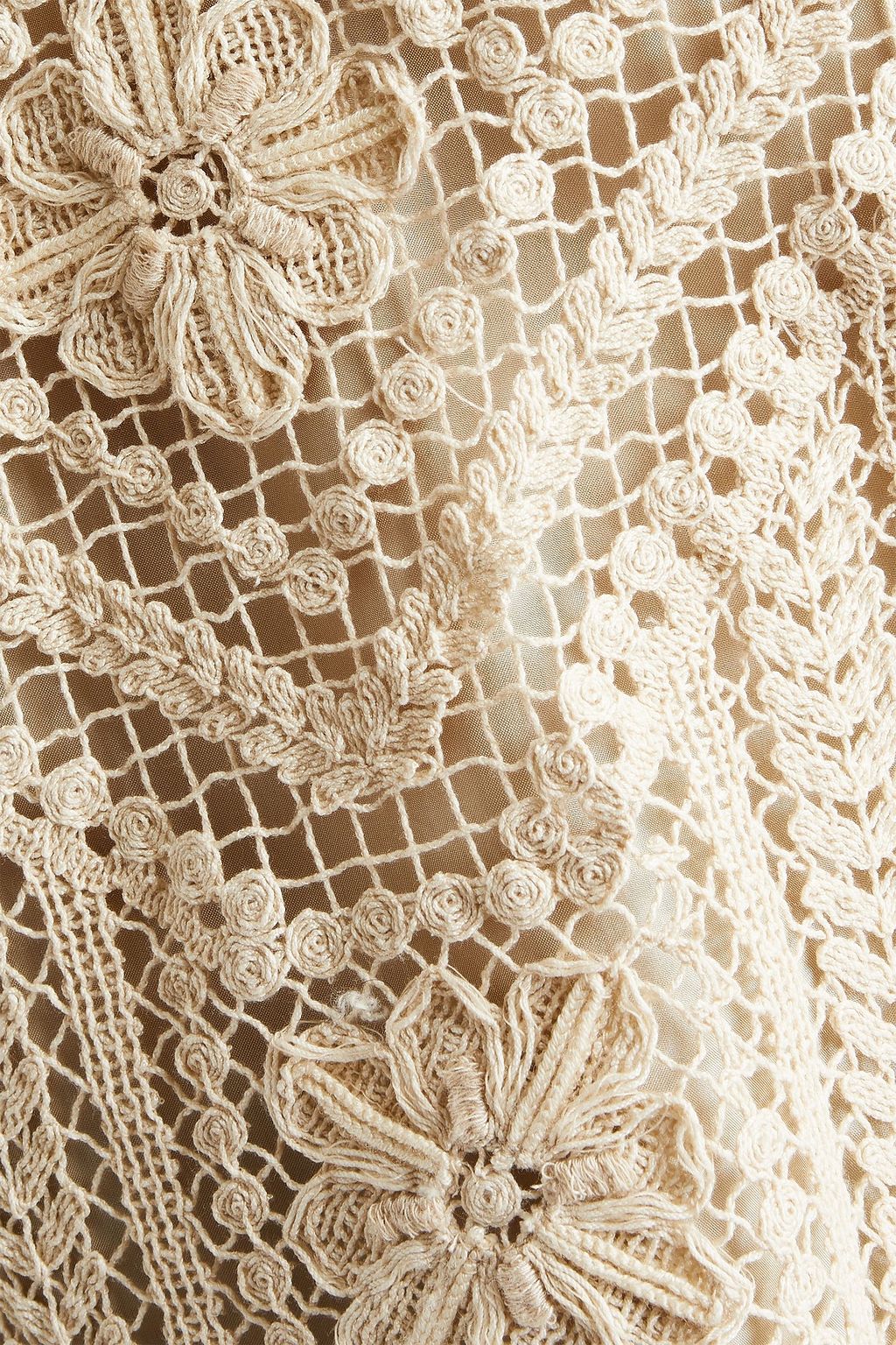 ISABEL MARANT Zainos ruffled crocheted cotton blouse