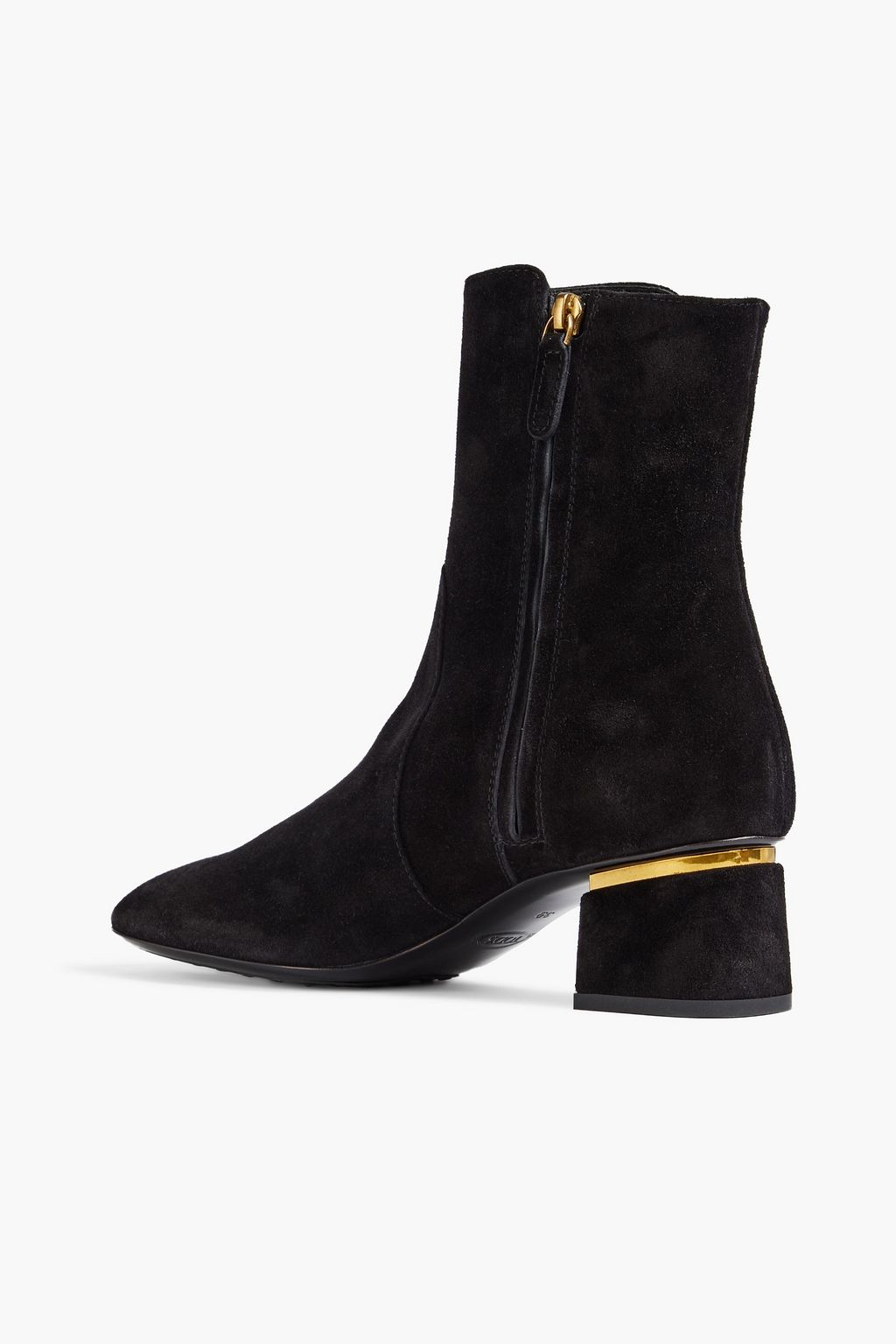 TOD'S Snap-detailed suede ankle boots