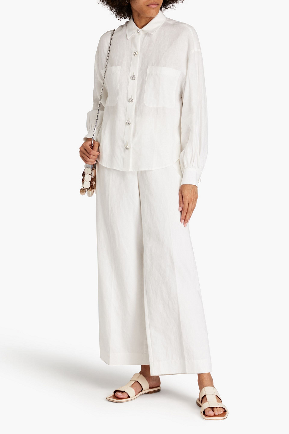 Cami Nyc Linen-canvas Shirt In White