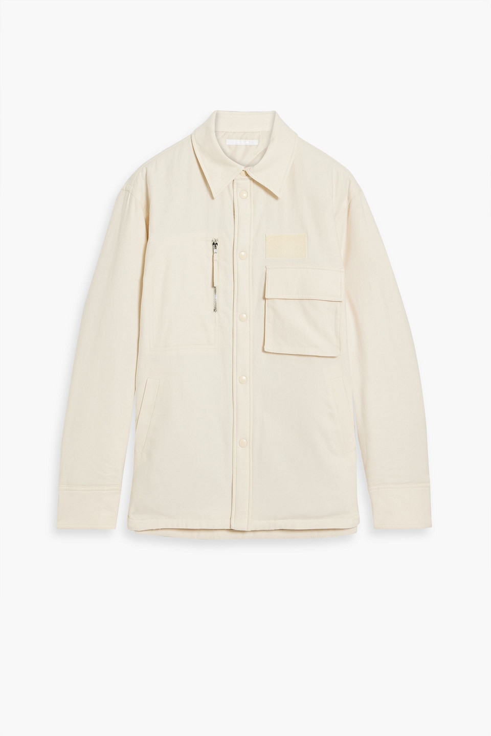 Helmut Lang Padded Cotton-twill Jacket In Cream