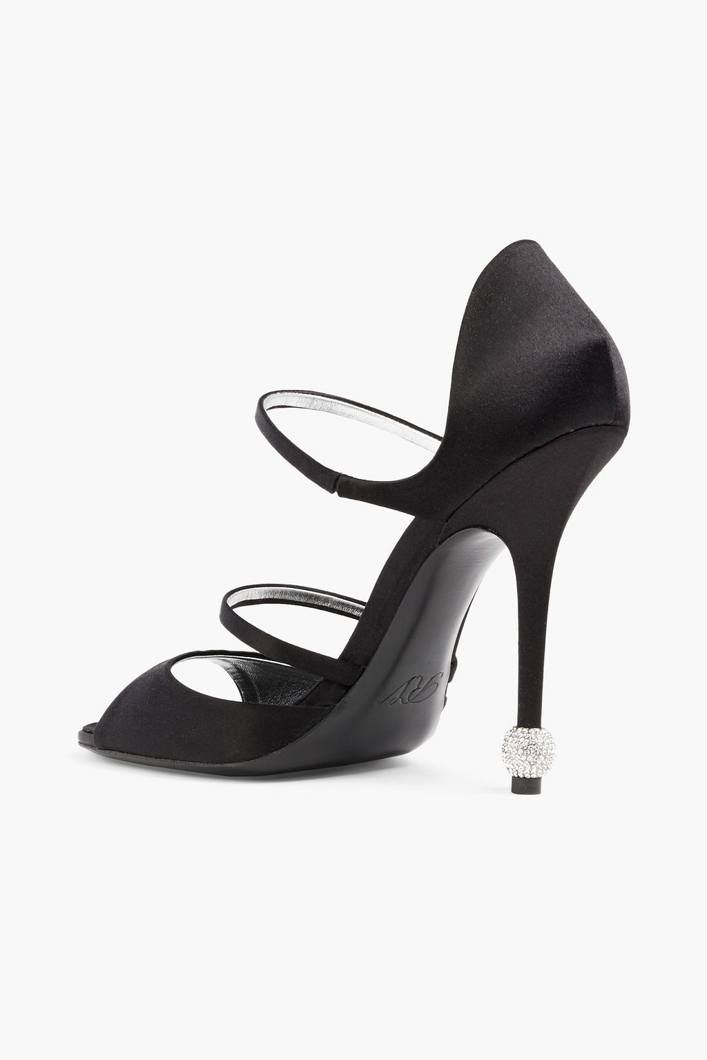 ROGER VIVIER Crystal-embellished satin sandals