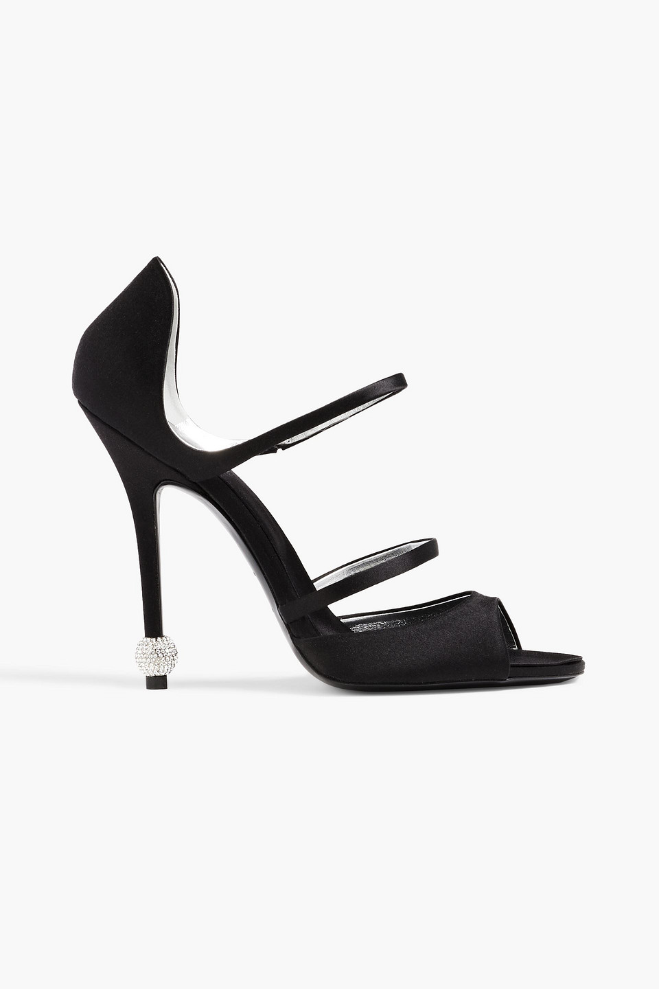Roger Vivier Crystal-embellished Satin Sandals