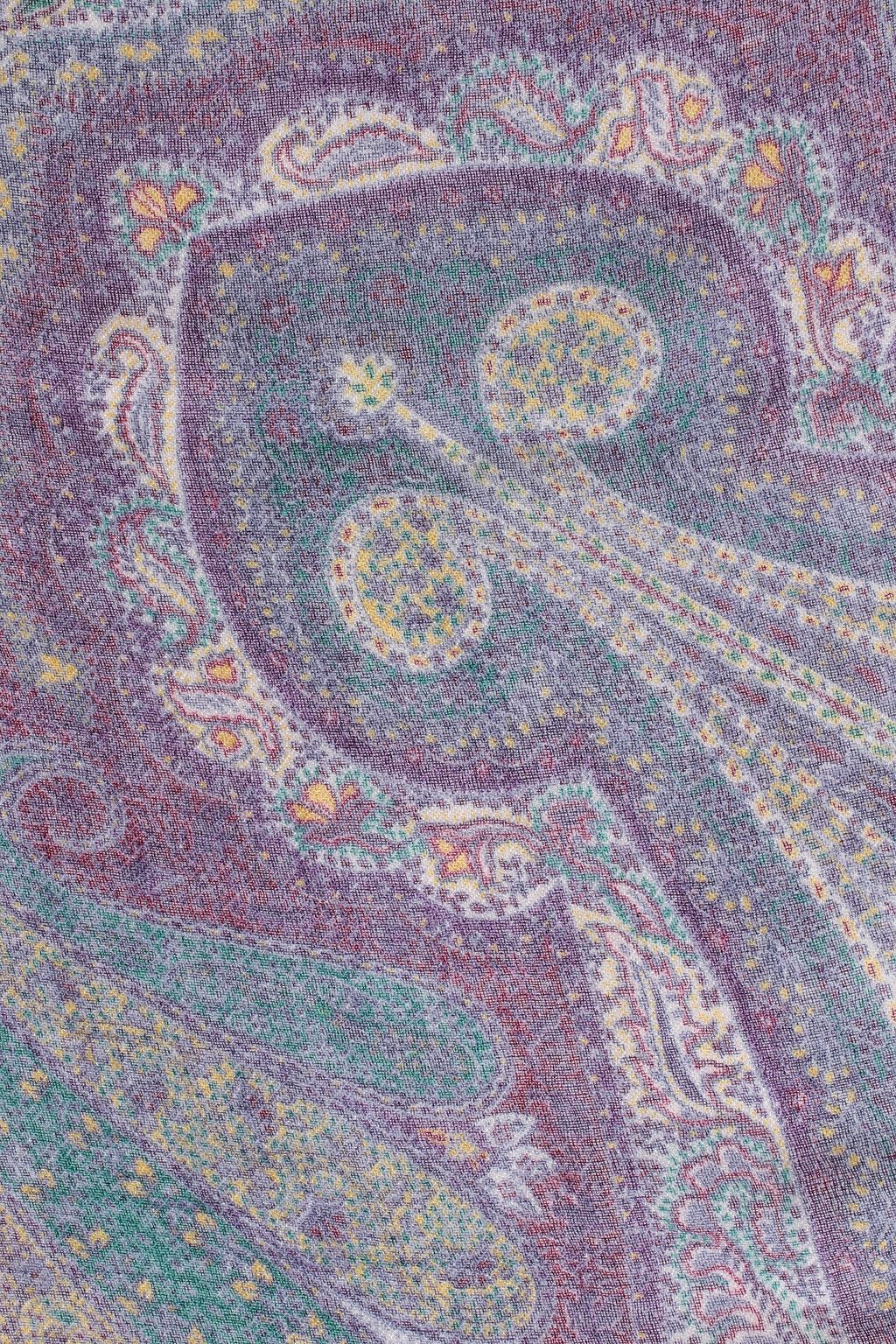 LORO PIANA Paisley-print cashmere and silk-blend twill scarf