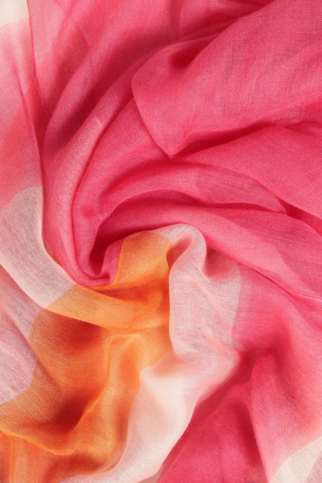 LORO PIANA Striped cashmere and silk-blend gauze scarf
