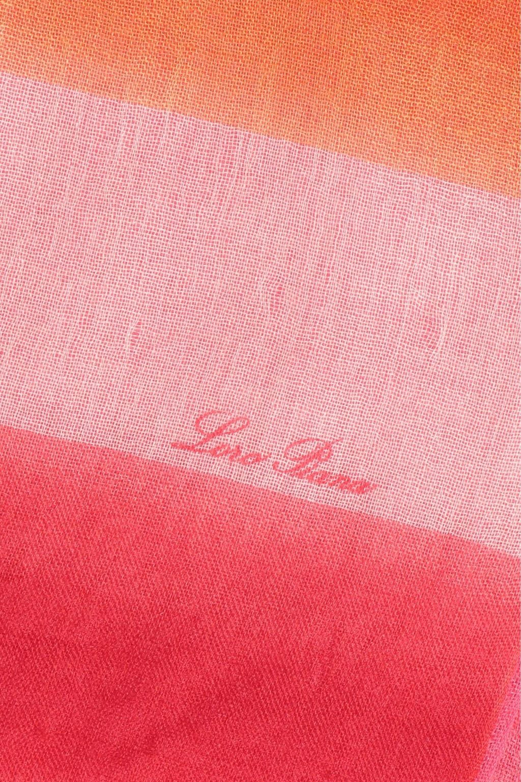 LORO PIANA Striped cashmere and silk-blend gauze scarf