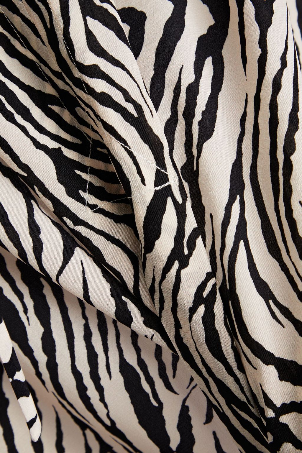 ISABEL MARANT Amba gathered zebra-print silk-blend crepe de chine blouse
