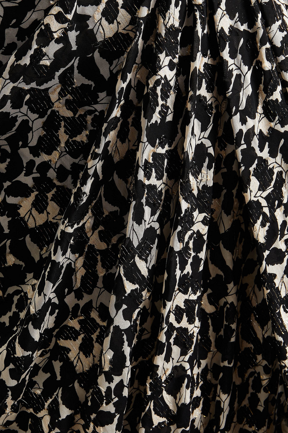 Isabel Marant Candelia Draped Metallic Fil Coupé Silk And Lurex-blend Midi Skirt In Black