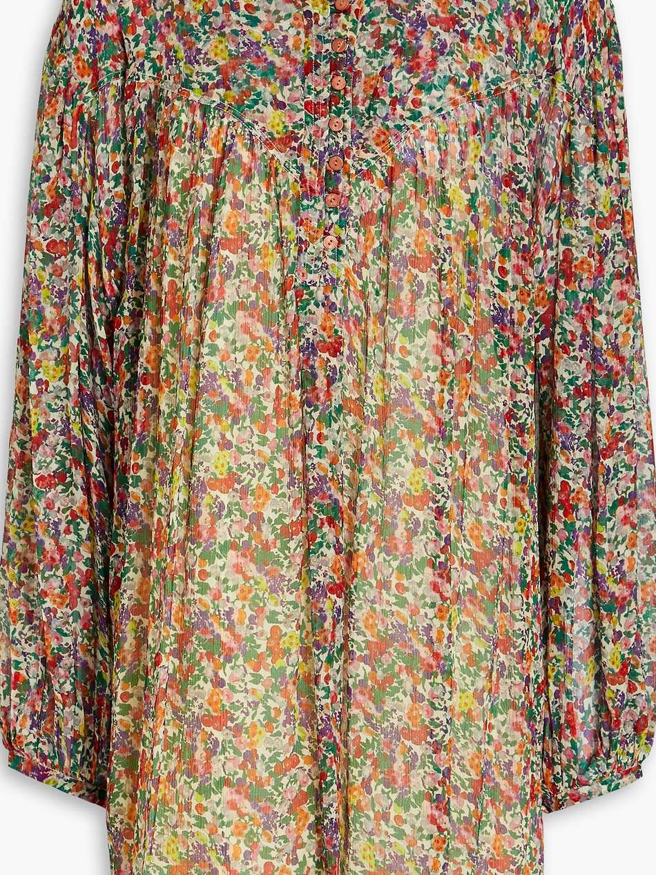 orion floral-print silk-georgette mini dress