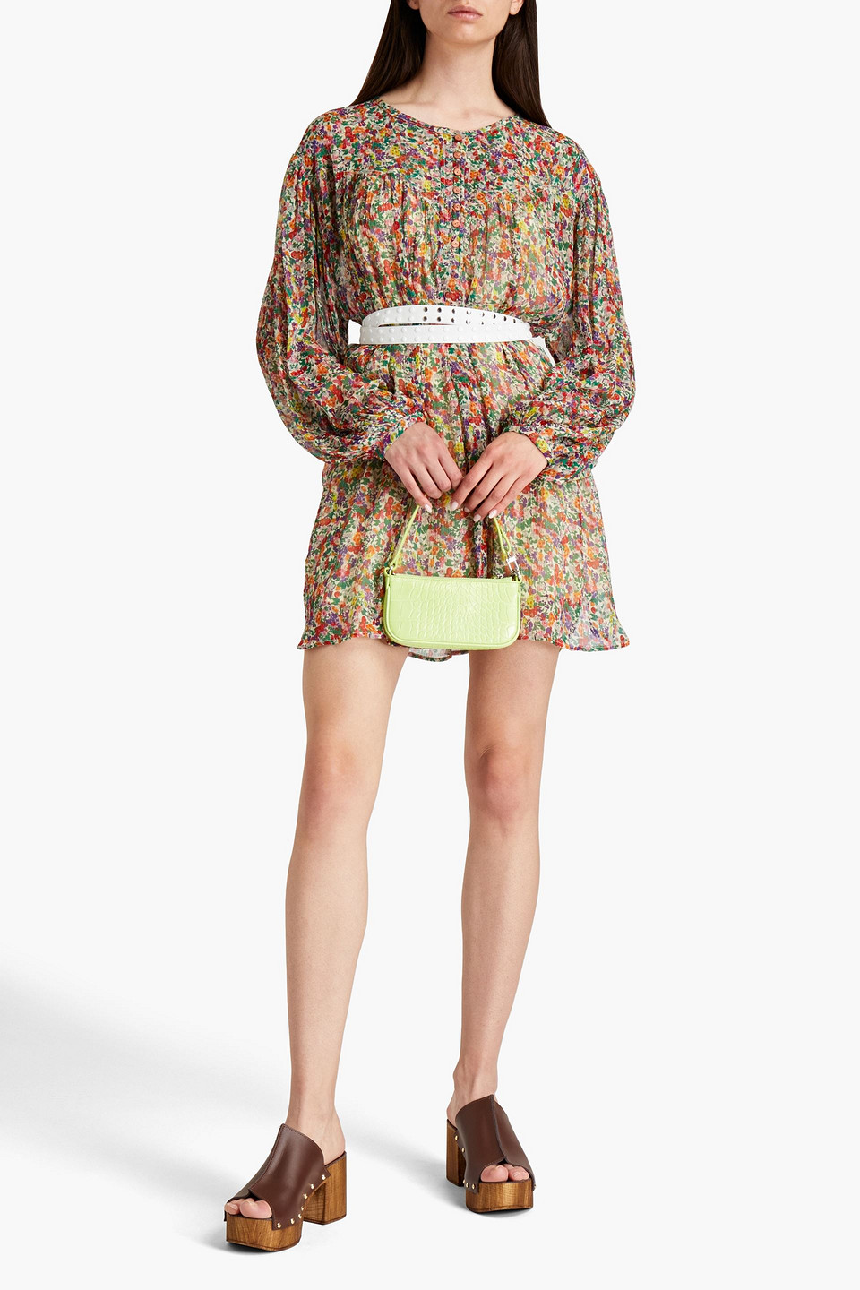 ISABEL MARANT ORION FLORAL-PRINT SILK-GEORGETTE MINI DRESS 