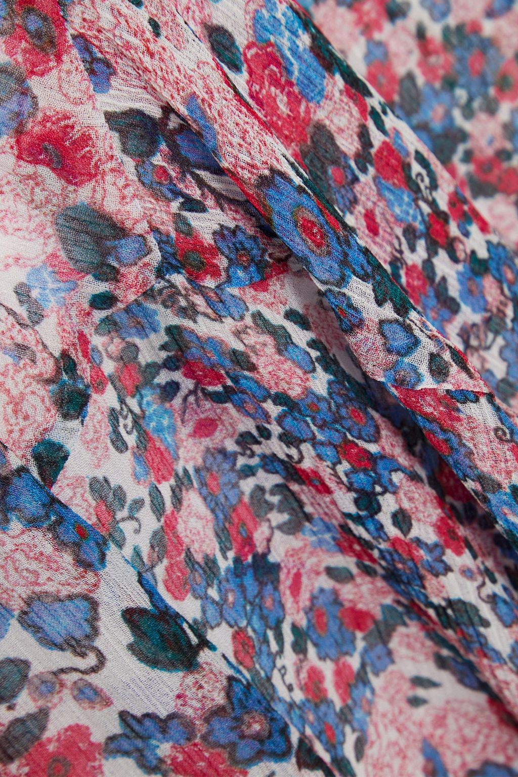 ISABEL MARANT Omyles asymmetric floral-print silk-crepon skirt