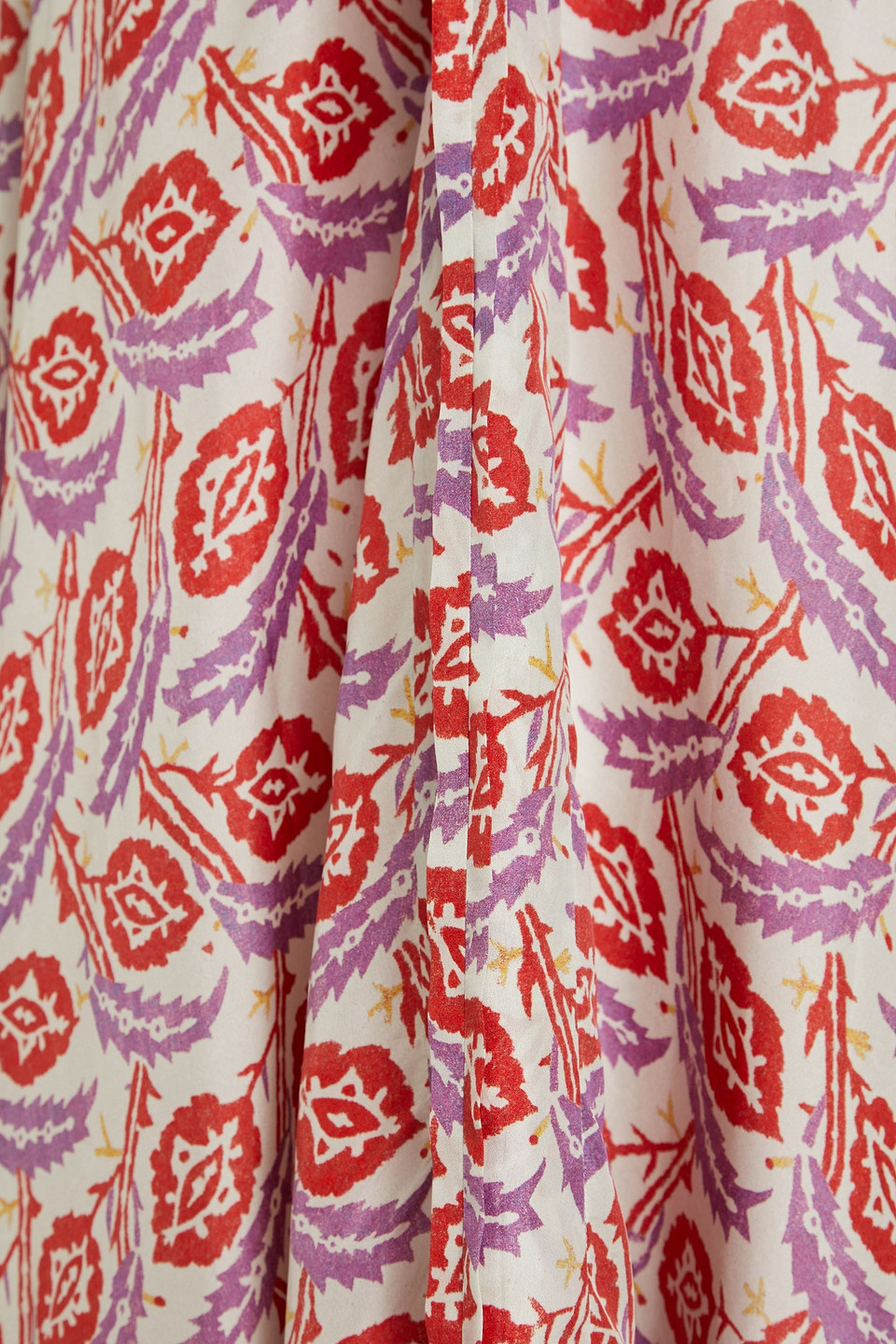 ISABEL MARANT TIE-BACK PRINTED SILK CREPE DE CHINE HALTERNECK MIDI DRESS