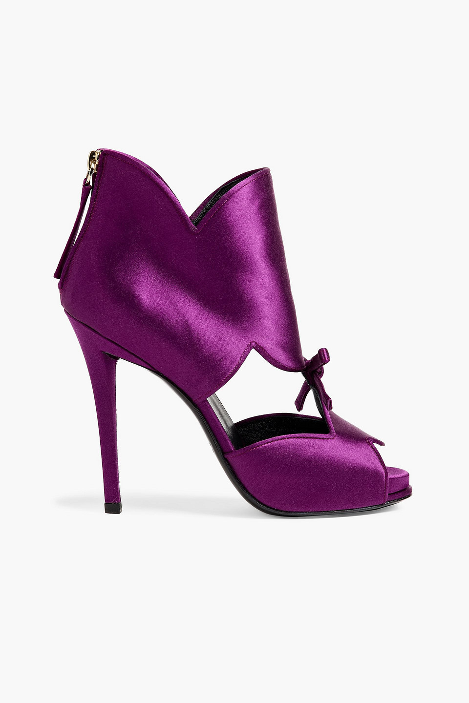 Roger Vivier Bow-embellished Satin Sandals