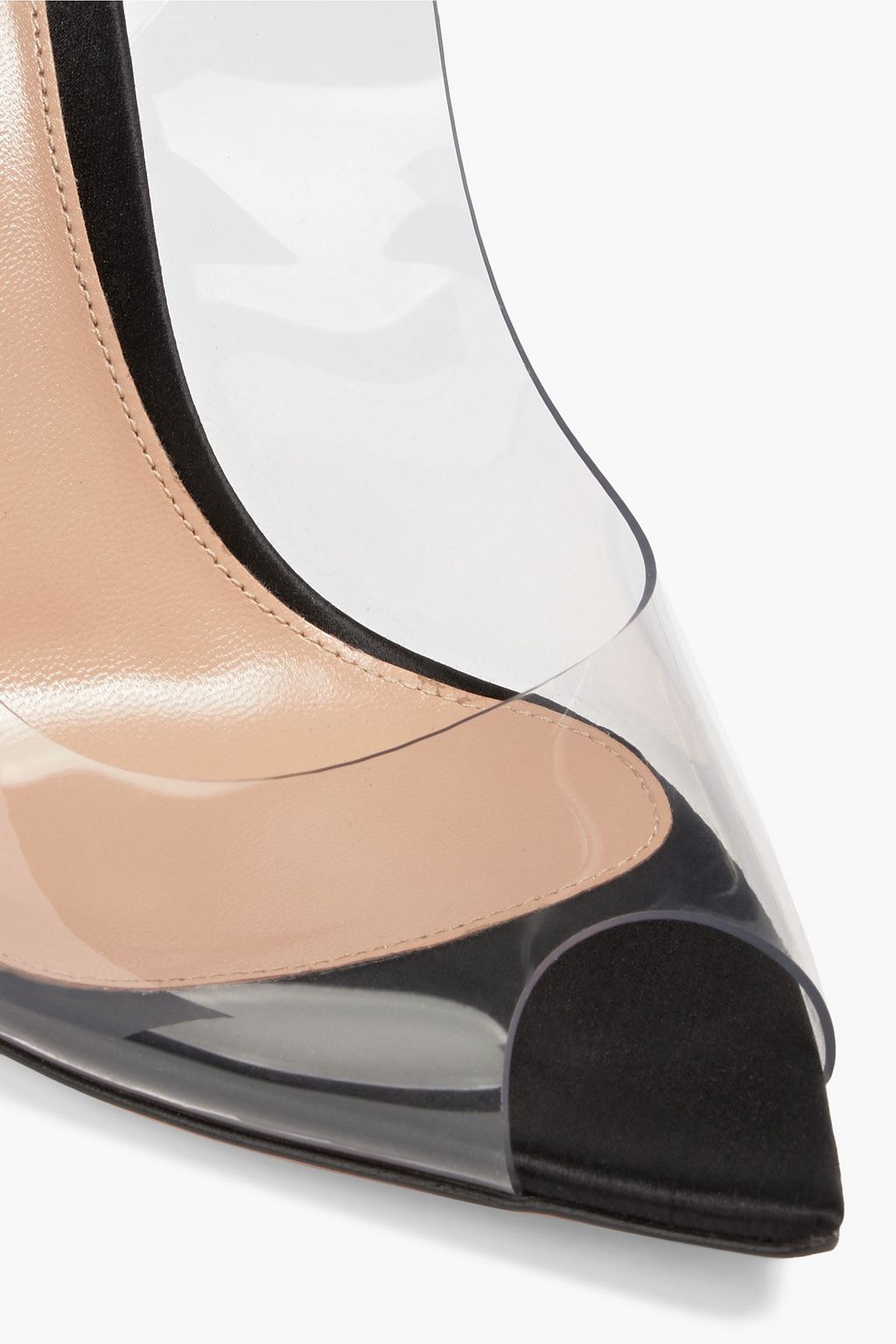 GIANVITO ROSSI Valentina bow-embellished PVC slingback pumps