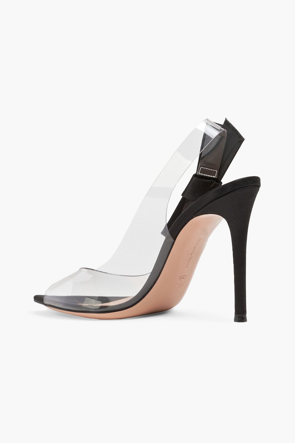 GIANVITO ROSSI Valentina bow-embellished PVC slingback pumps