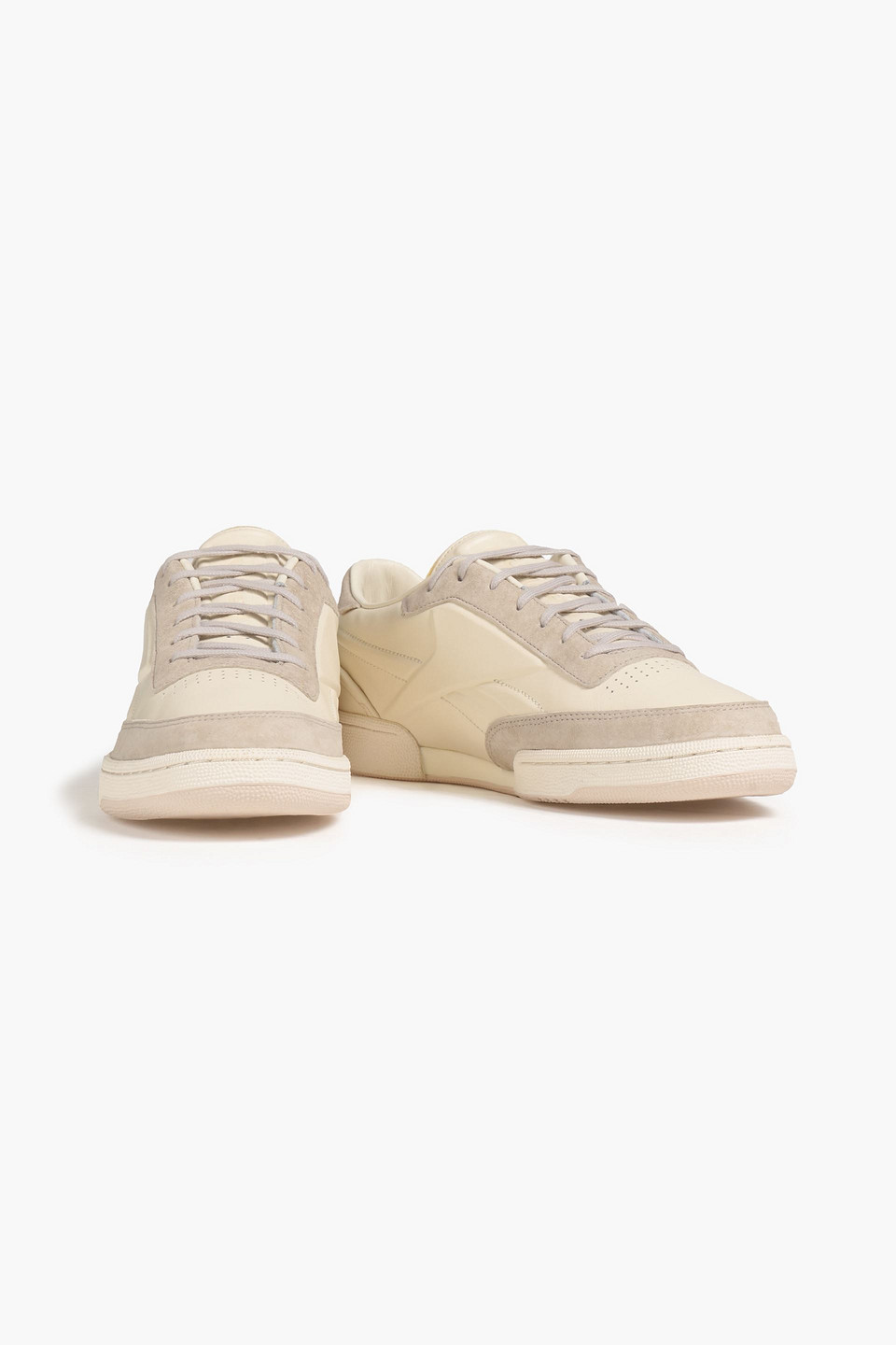 Victoria Beckham Suede And Leather Trainers In Gold