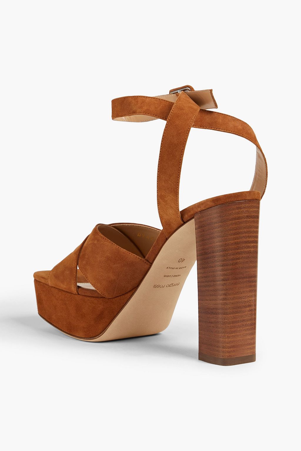 SERGIO ROSSI Suede platform sandals