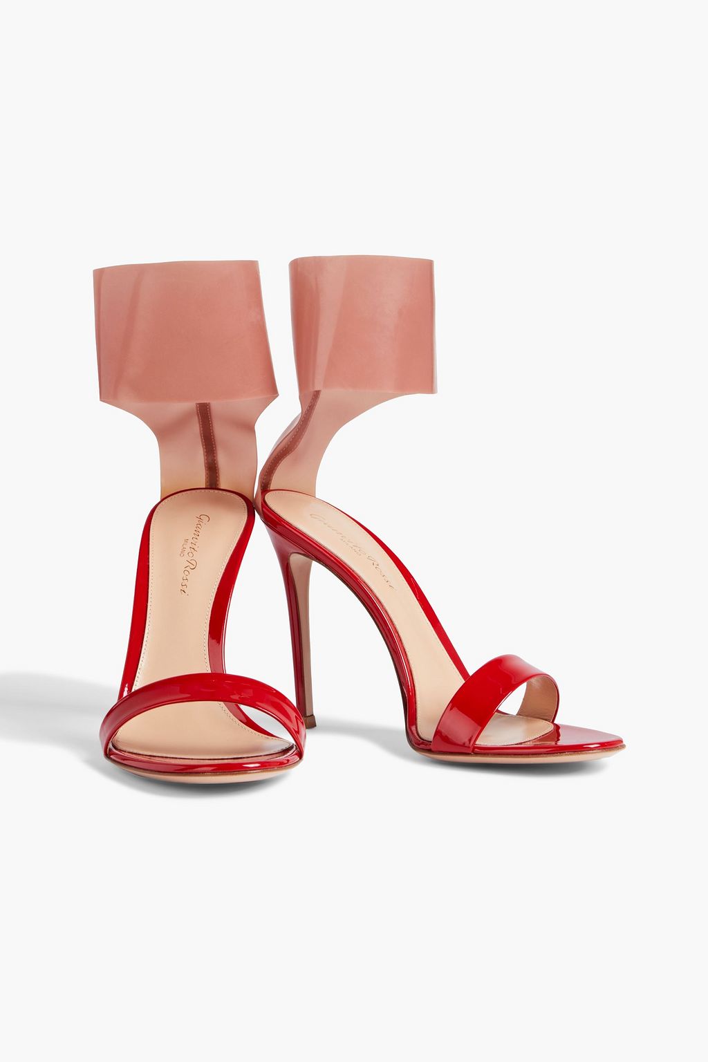 GIANVITO ROSSI Anwers Vernice 페이턴트 가죽 & 고무 샌들