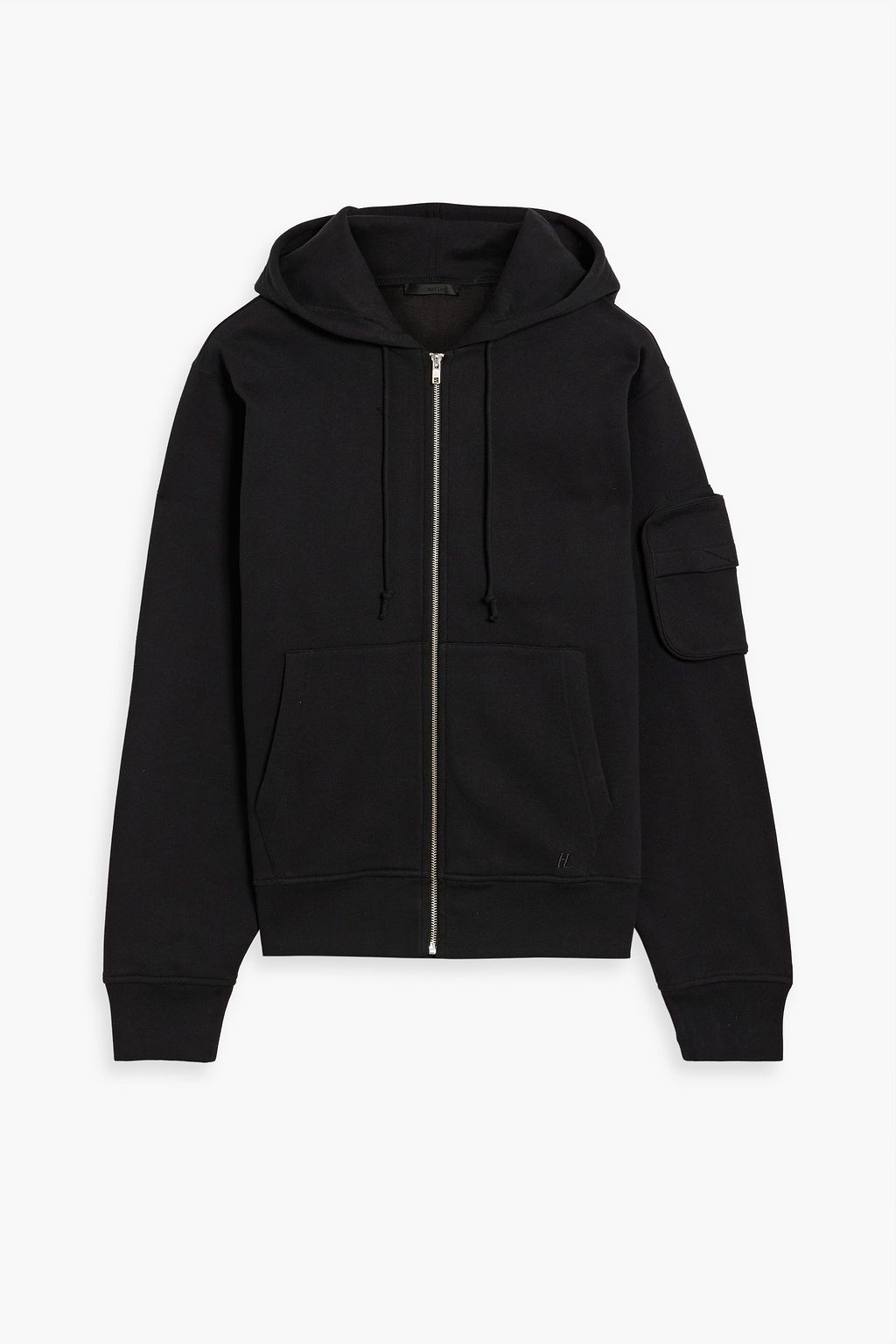 HELMUT LANG Cotton-blend fleece zip-up hoodie