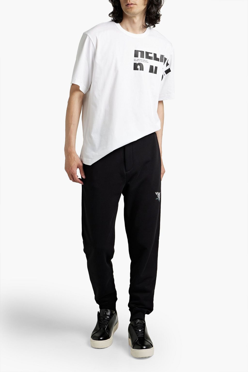 HELMUT LANG Printed cotton-jersey T-shirt