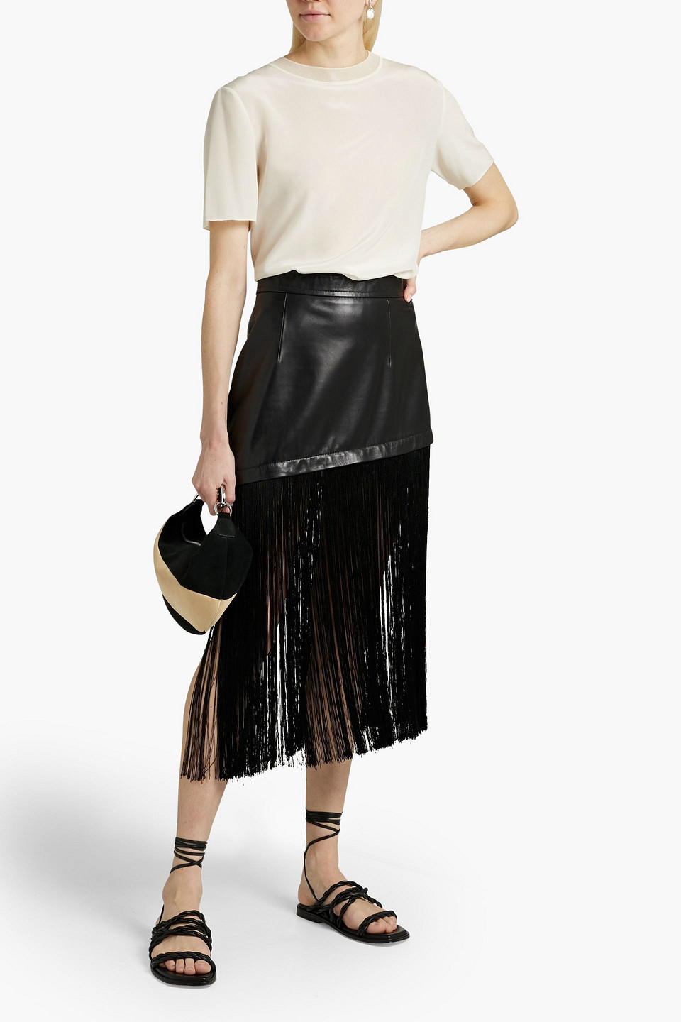 Joseph Rubin Silk Crepe De Chine Top In Ecru
