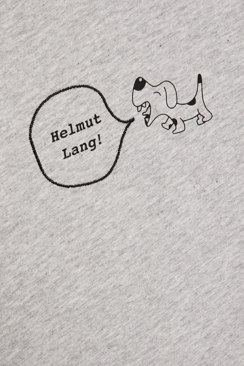 HELMUT LANG Printed mélange cotton-jersey T-shirt
