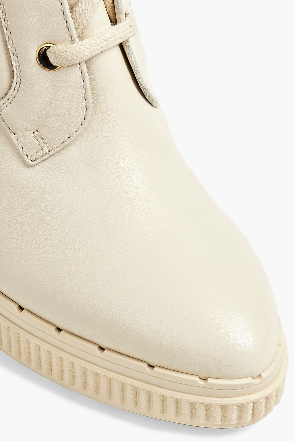 TOD'S Plateaustiefel aus gestepptem Leder mit Schnürung