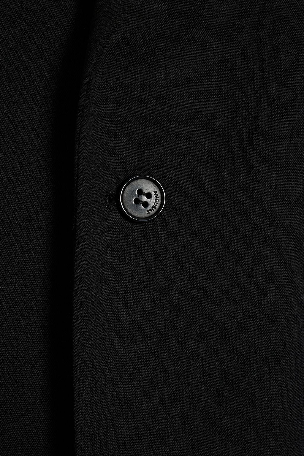 AMBUSH Layered ruched shell and twill coat