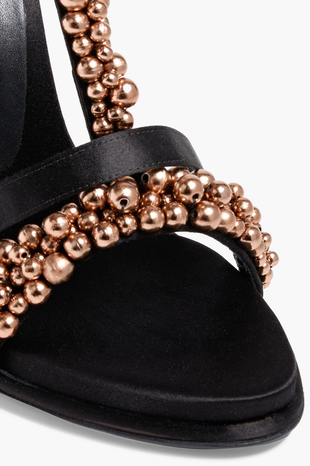 ROGER VIVIER Bead-embellished satin sandals