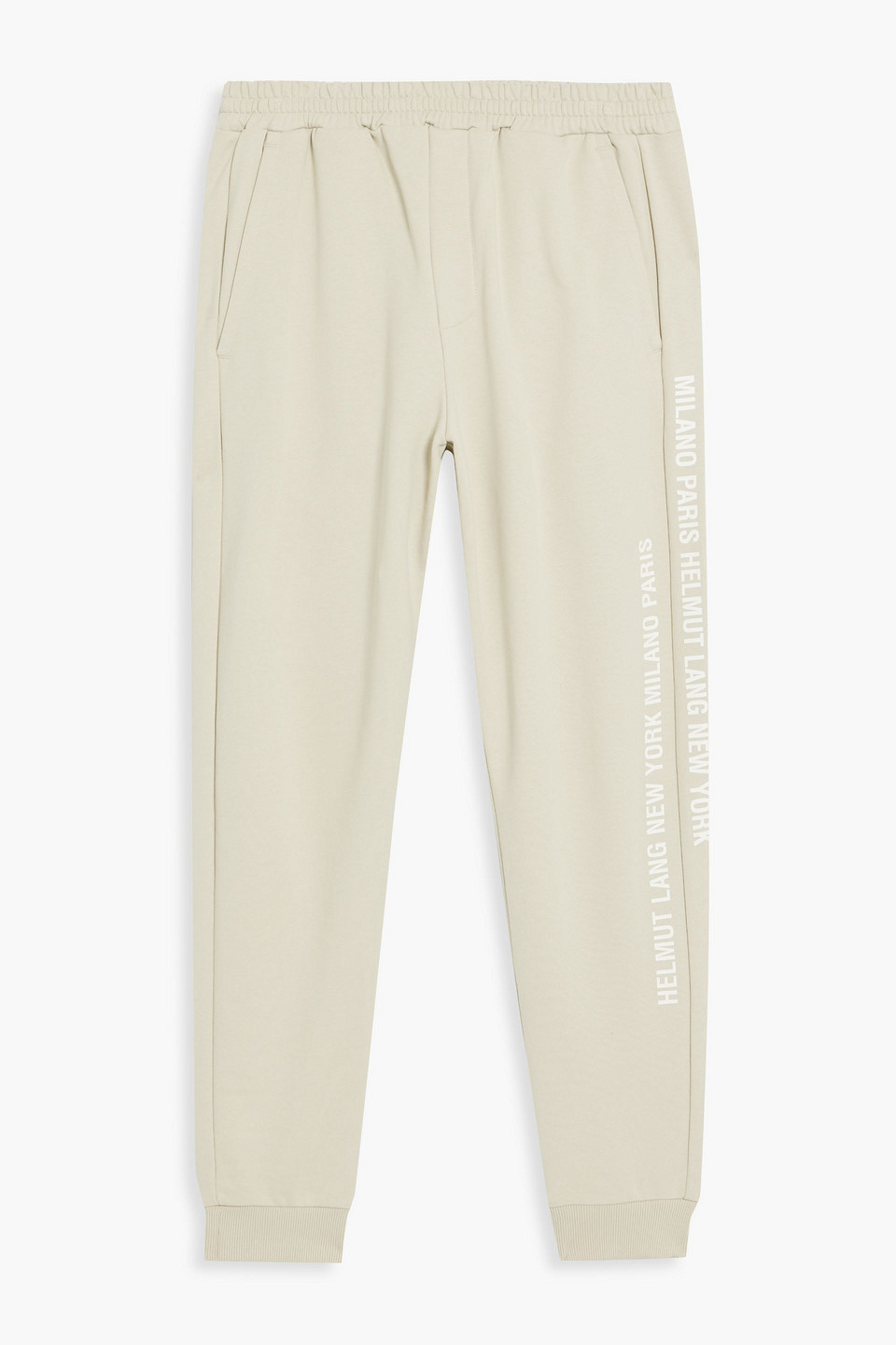Helmut Lang Printed French Cotton-terry Sweatpants In White