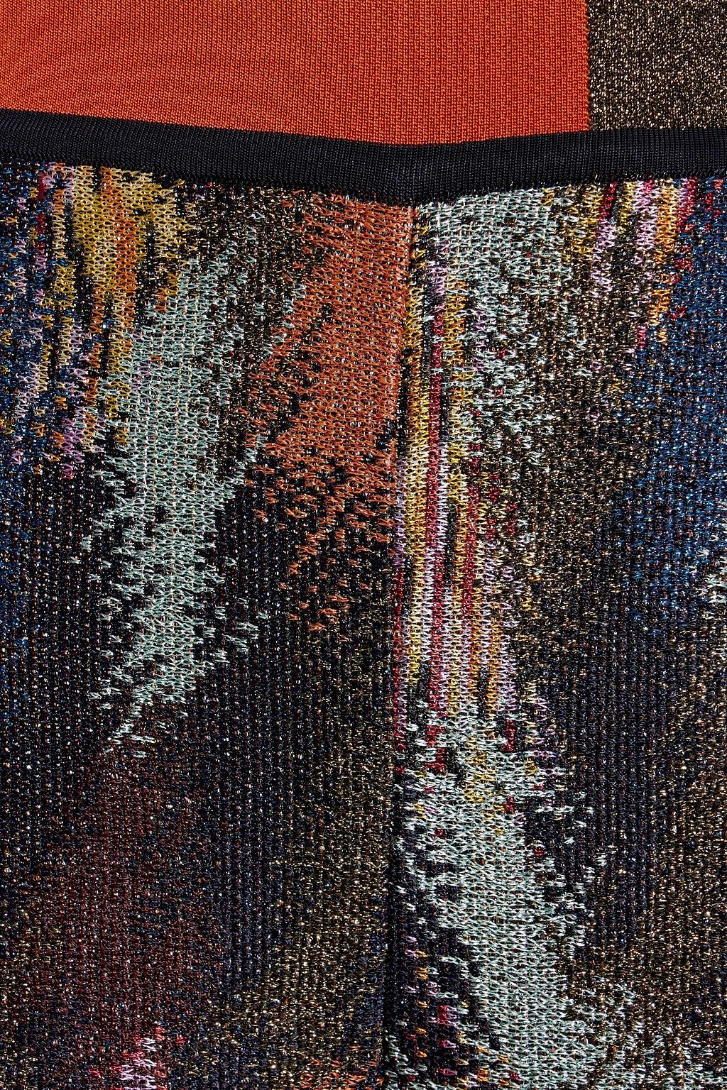 MISSONI Metallic crochet-knit wide leg pants