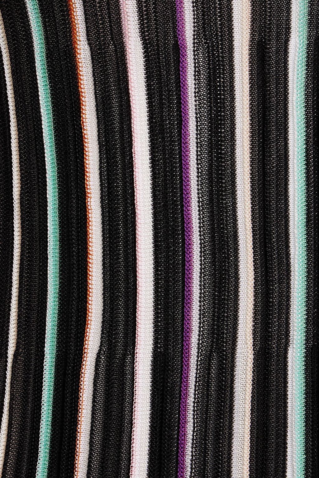 MISSONI Striped crochet-knit top