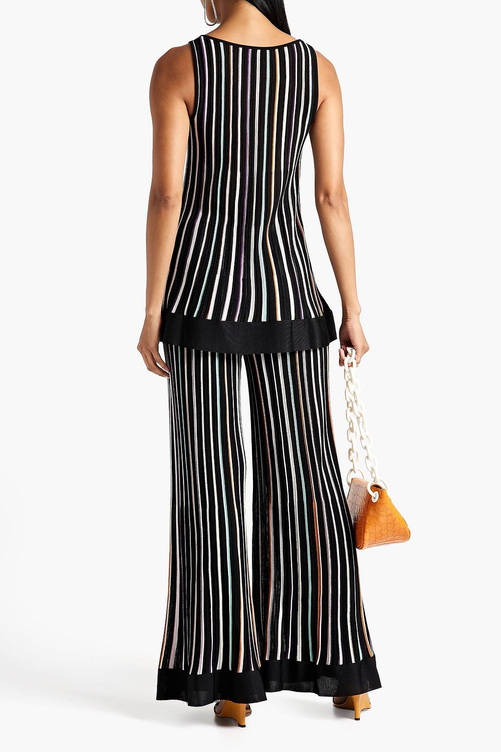 MISSONI Striped crochet-knit top