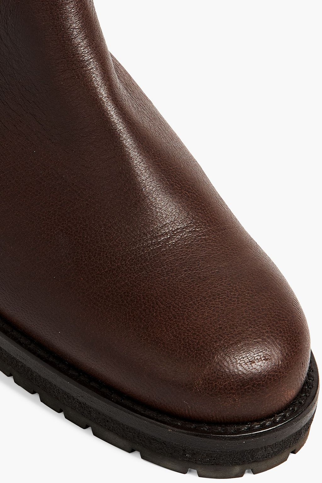 LORO PIANA Sauvanne pebbled-leather knee boots