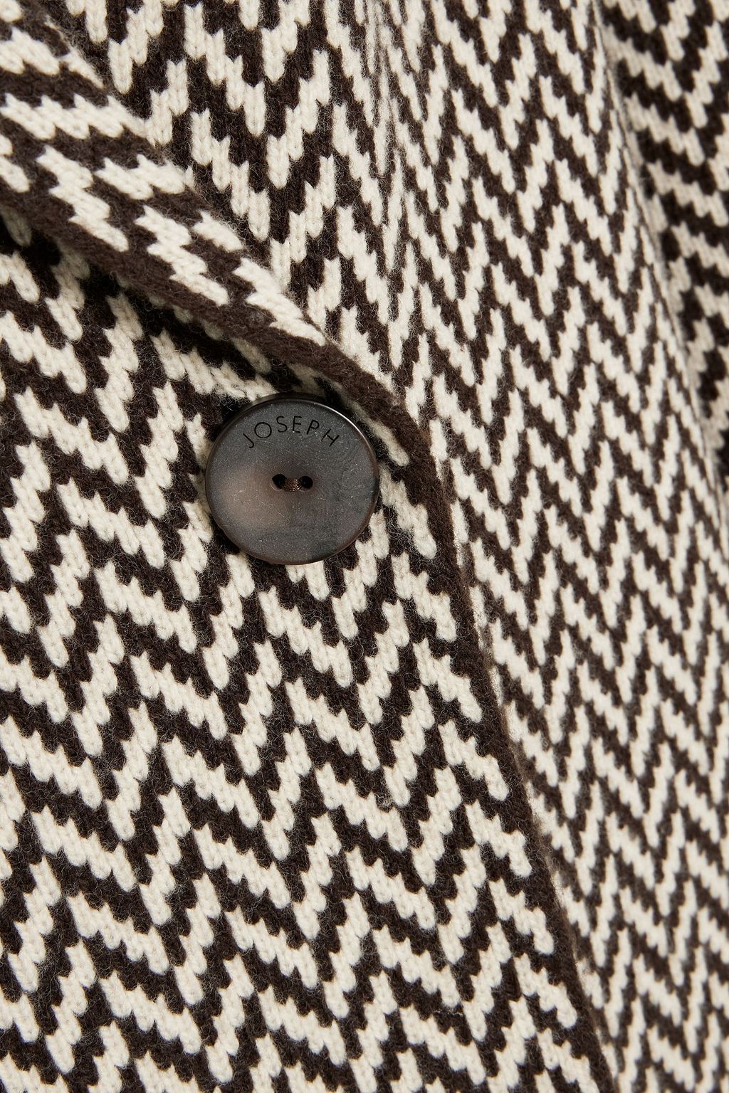 JOSEPH Double-breasted herringbone wool coat