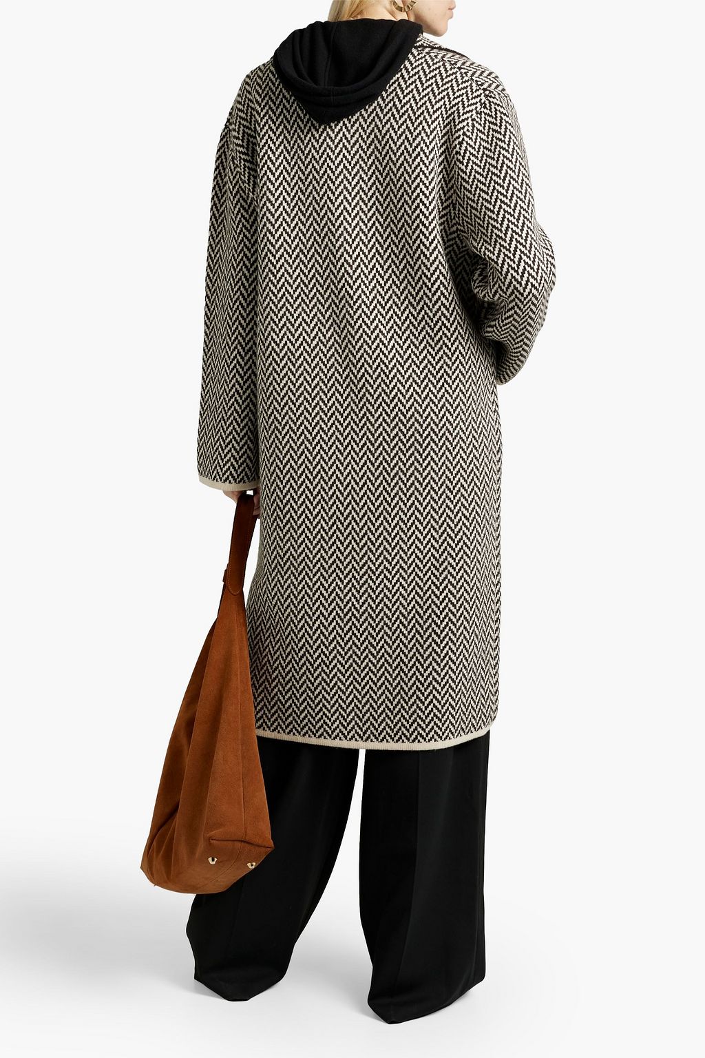 JOSEPH Double-breasted herringbone wool coat
