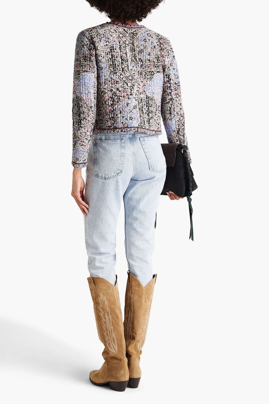 ISABEL MARANT Fansoni printed cotton and linen-blend cloqué jacket