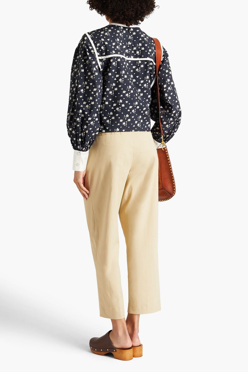 ISABEL MARANT Casey printed cotton-poplin top